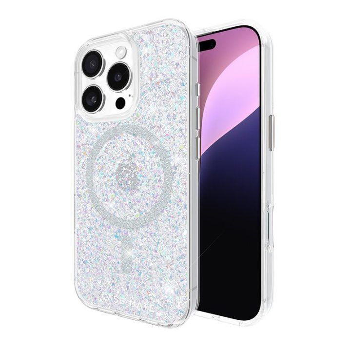Dėklas iPhone 16 Pro Case-Mate Twinkle MagSafe, permatomas