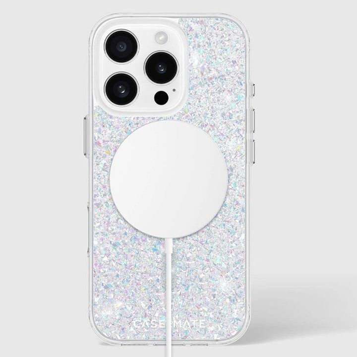 Dėklas iPhone 16 Pro Case-Mate Twinkle MagSafe, permatomas