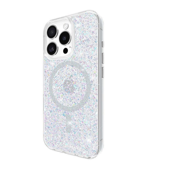 Dėklas iPhone 16 Pro Case-Mate Twinkle MagSafe, permatomas