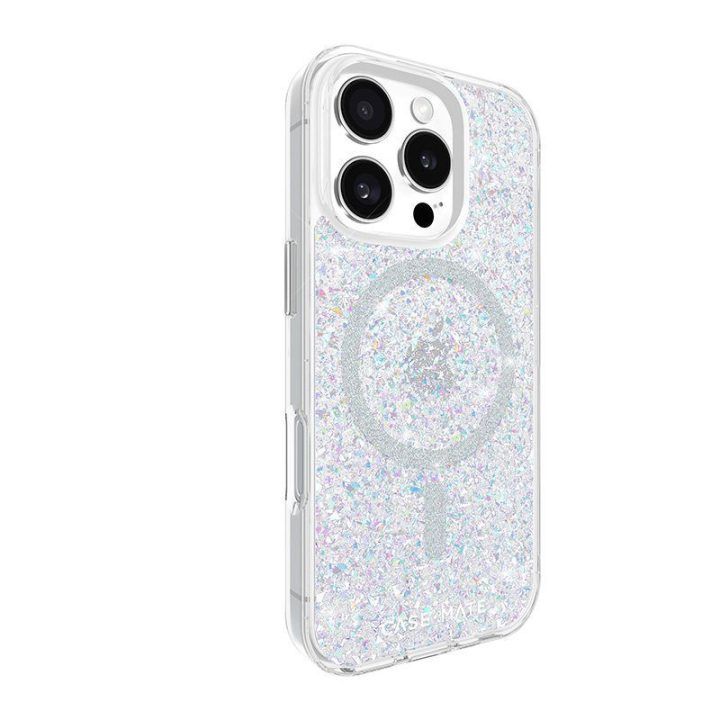 Dėklas iPhone 16 Pro Case-Mate Twinkle MagSafe, permatomas