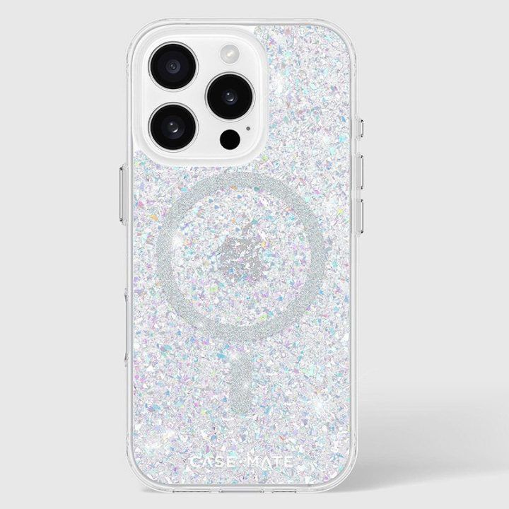 Dėklas iPhone 16 Pro Case-Mate Twinkle MagSafe, permatomas
