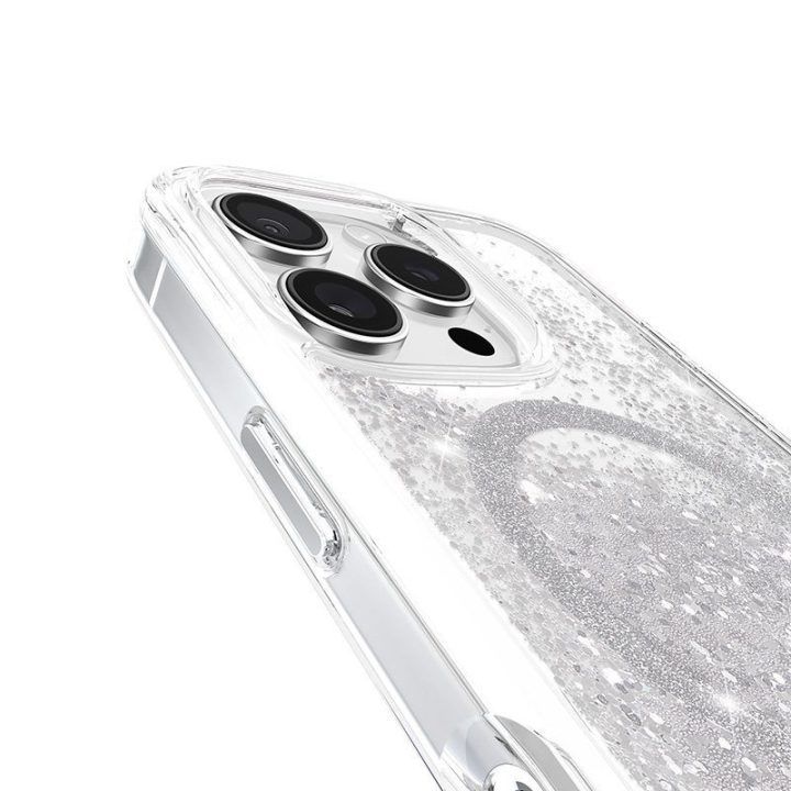 Dėklas iPhone 16 Pro Case-Mate Waterfall MagSafe, sidabro spalvos