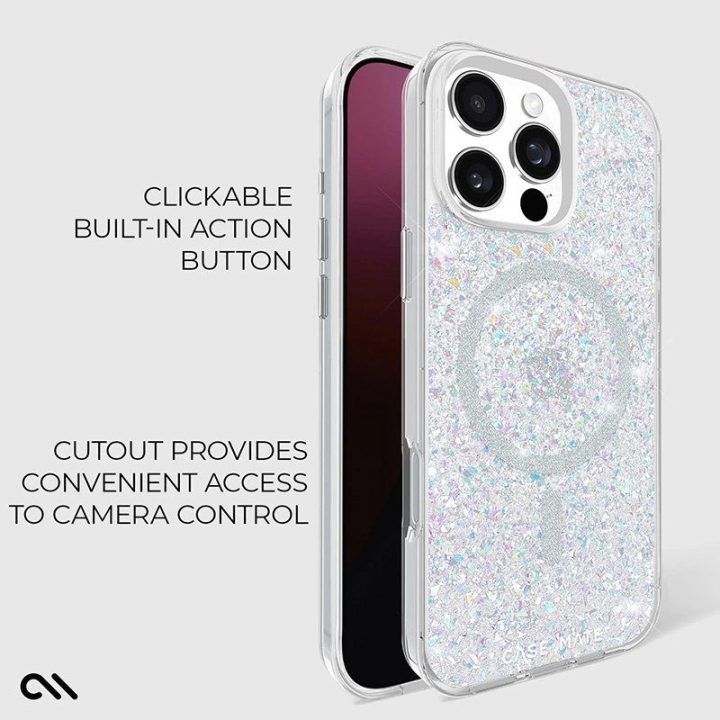 Dėklas iPhone 16 Pro Max, Case-Mate Twinkle Disco MagSafe