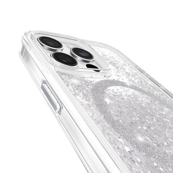 Dėklas iPhone 16 Pro Max, sidabro spalvos Case-Mate Waterfall MagSafe