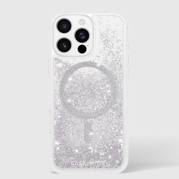 Dėklas iPhone 16 Pro Max, sidabro spalvos Case-Mate Waterfall MagSafe