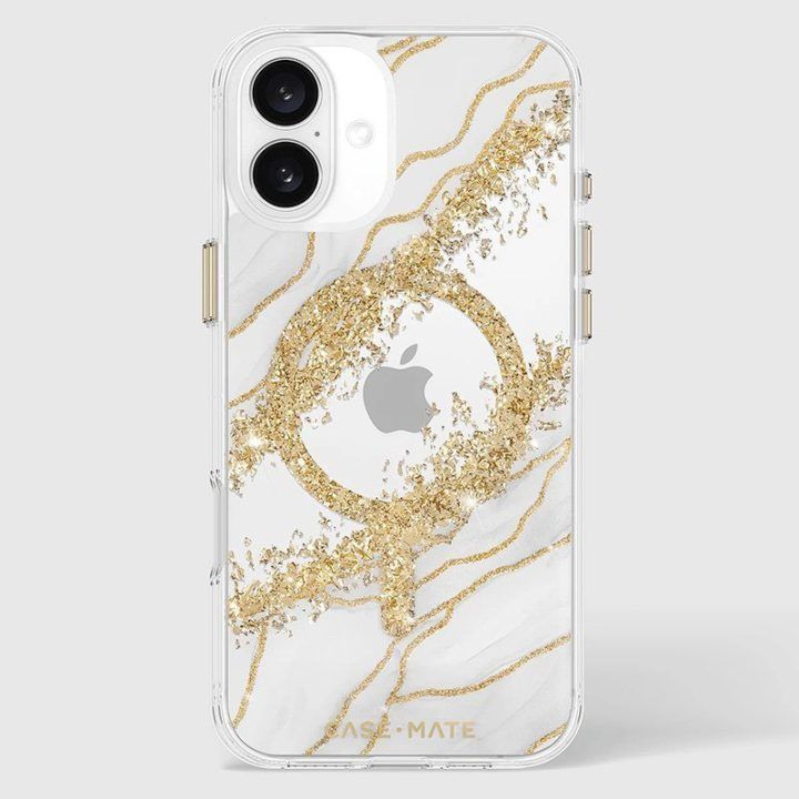 Dėklas iPhone 16 Plus Case-Mate Karat Granite, balta