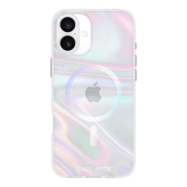 Dėklas iPhone 16 Plus Case-Mate Soap Bubble, irizuojantis