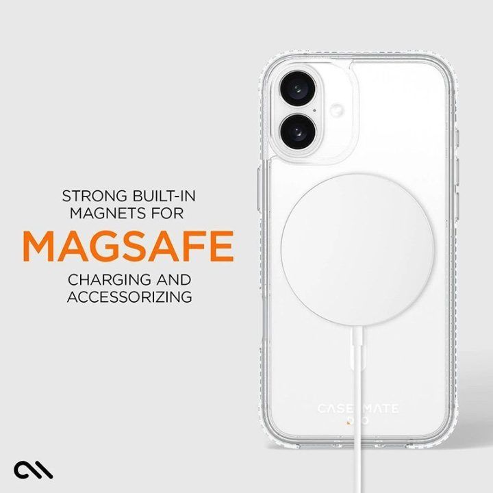 Permatomas dėklas iPhone 16 Plus Case-Mate Tough D3O MagSafe
