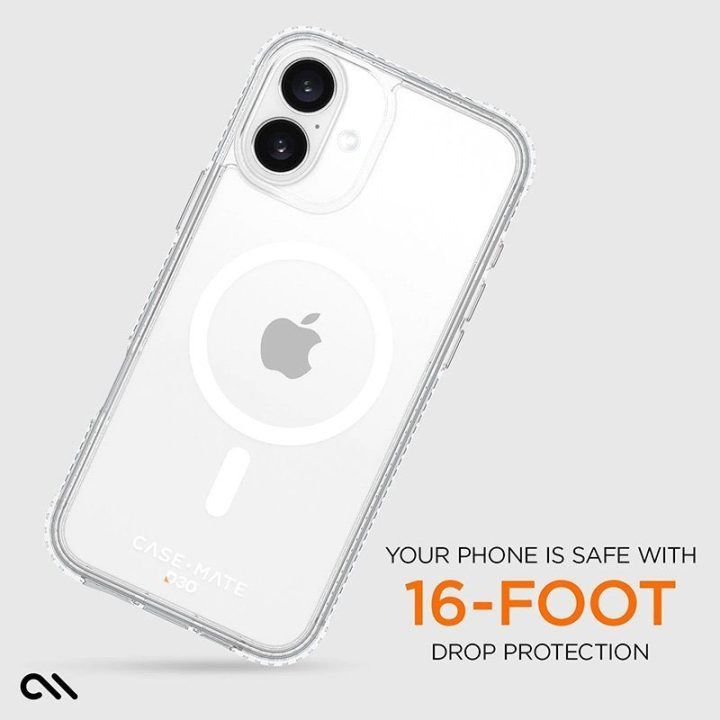 Permatomas dėklas iPhone 16 Plus Case-Mate Tough D3O MagSafe
