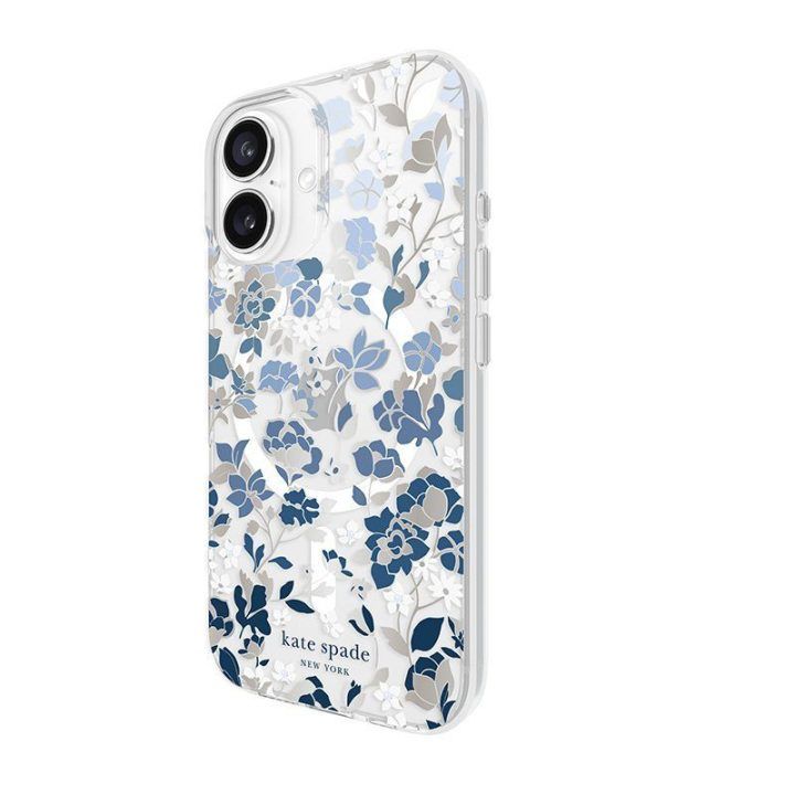 Kate Spade New York dėklas iPhone 16, Flowerbed Blue