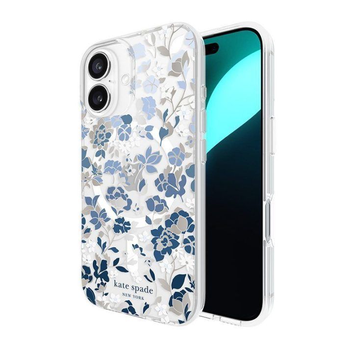 Kate Spade New York dėklas iPhone 16, Flowerbed Blue