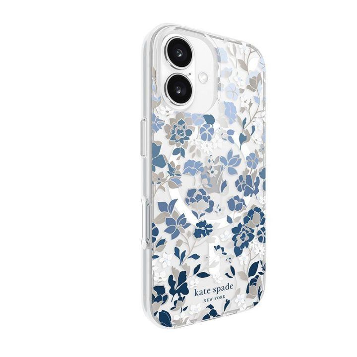 Kate Spade New York dėklas iPhone 16, Flowerbed Blue