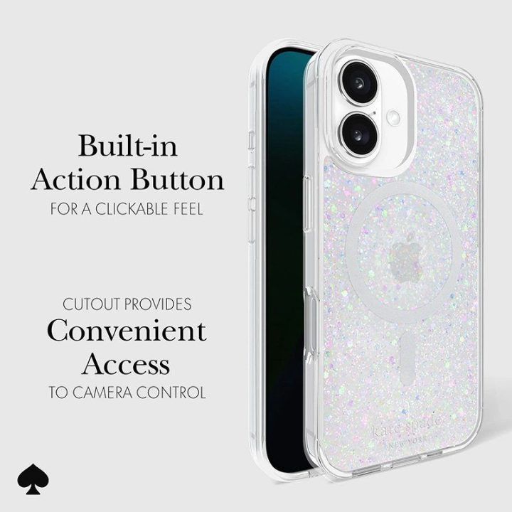Dėklas iPhone 16 Kate Spade New York su MagSafe, blizgus