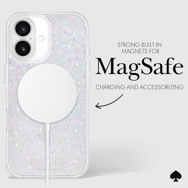 Dėklas iPhone 16 Kate Spade New York su MagSafe, blizgus
