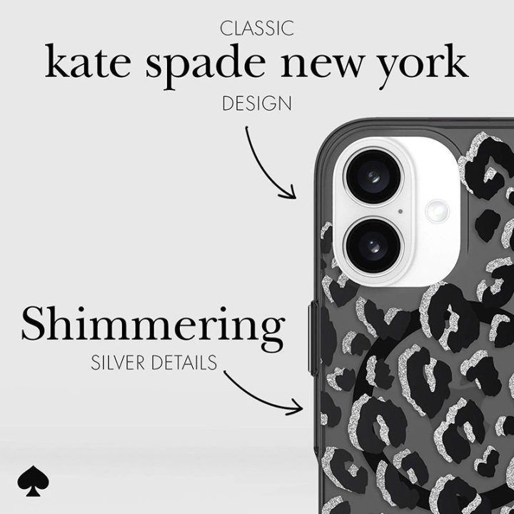 Dėklas iPhone 16 Kate Spade New York City Leopard
