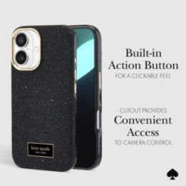 Dėklas iPhone 16 Kate Spade New York, juodas