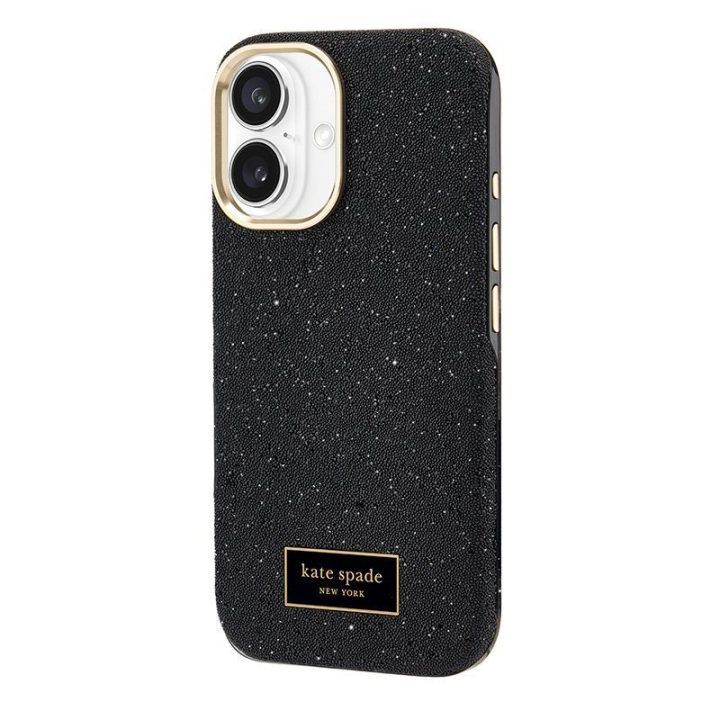 Dėklas iPhone 16 Kate Spade New York, juodas