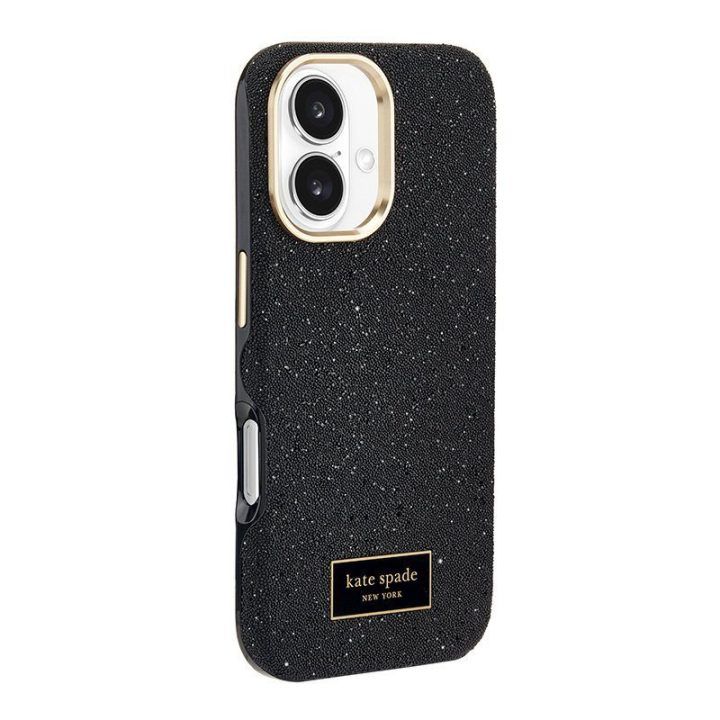 Dėklas iPhone 16 Kate Spade New York, juodas