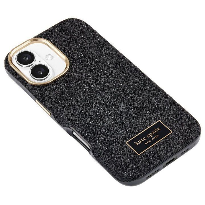 Dėklas iPhone 16 Kate Spade New York, juodas
