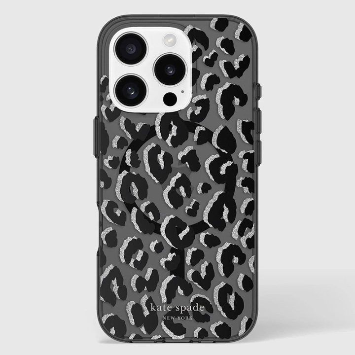 Dėklas iPhone 16 Pro su City Leopard raštu, Kate Spade New York