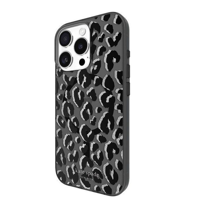 Dėklas iPhone 16 Pro su City Leopard raštu, Kate Spade New York