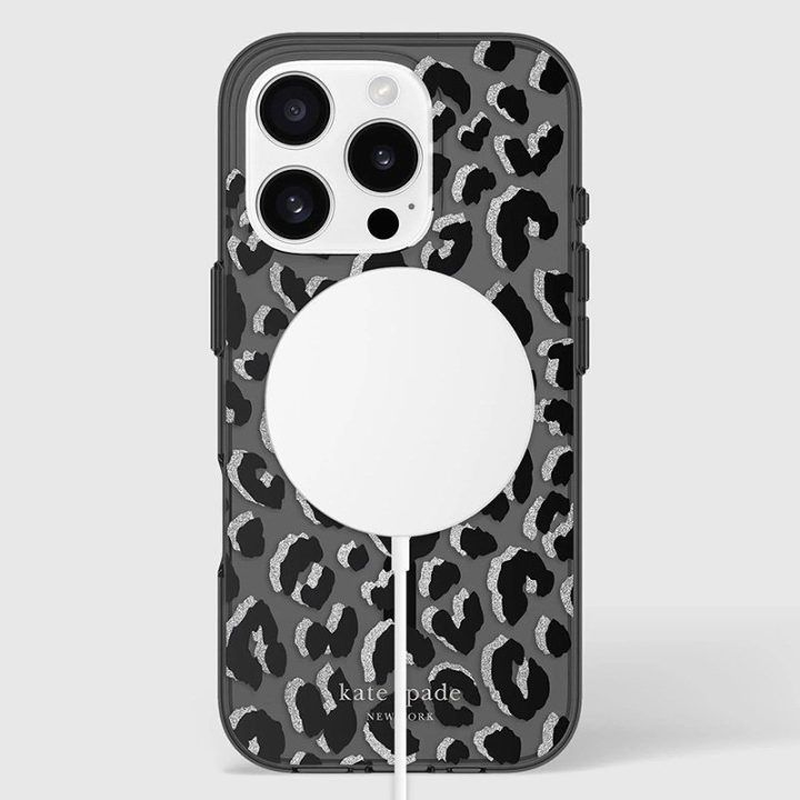 Dėklas iPhone 16 Pro su City Leopard raštu, Kate Spade New York