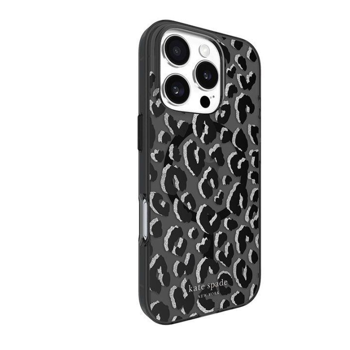 Dėklas iPhone 16 Pro su City Leopard raštu, Kate Spade New York