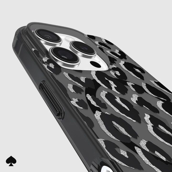 Dėklas iPhone 16 Pro su City Leopard raštu, Kate Spade New York