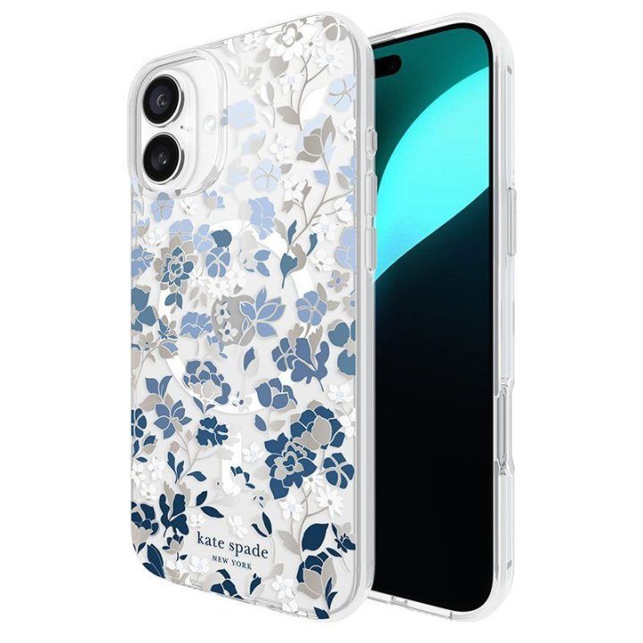 Dėklas iPhone 16 Plus Kate Spade New York, Flowerbed Blue