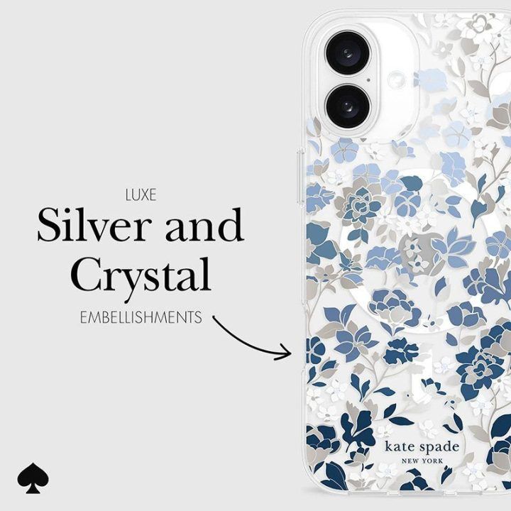 Dėklas iPhone 16 Plus Kate Spade New York, Flowerbed Blue