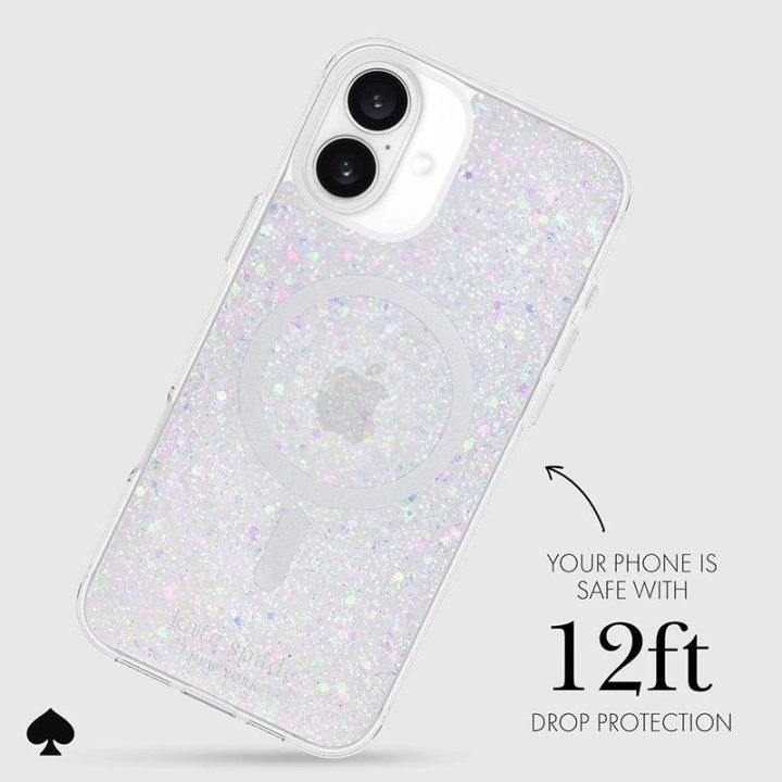 Dėklas iPhone 16 Plus Kate Spade su MagSafe, glitter