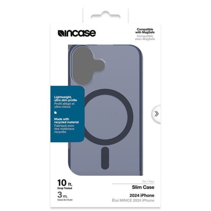 Dėklas iPhone 16 Incase Slim Case MagSafe, tamsiai mėlynas