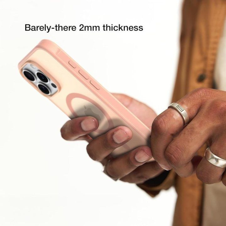 Dėklas iPhone 16 Pro Incase Slim Case MagSafe, rožinis