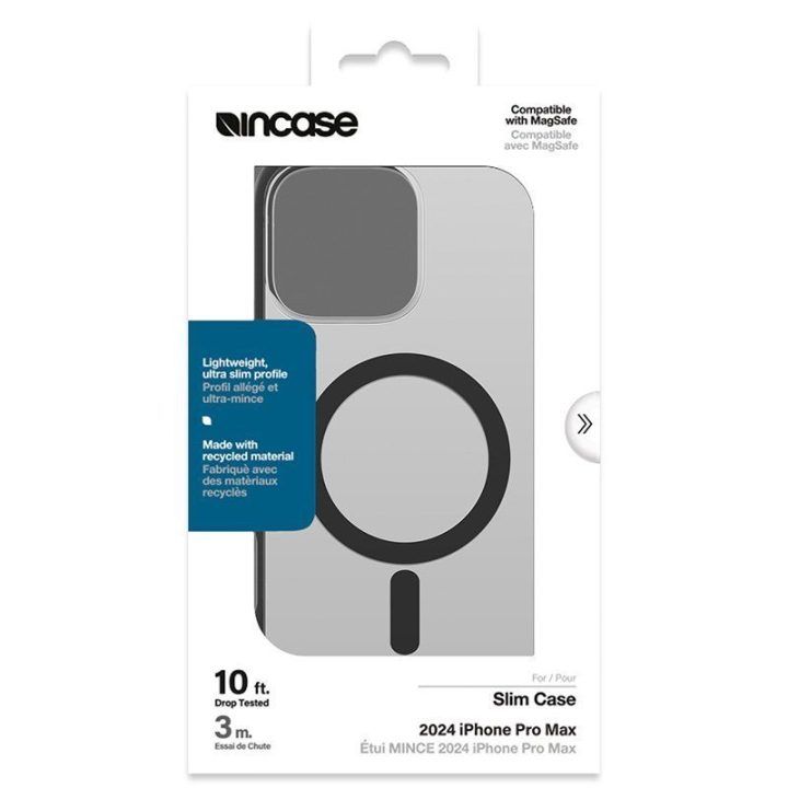 Dėklas Incase Slim Case MagSafe iPhone 16 Pro Max, juodas