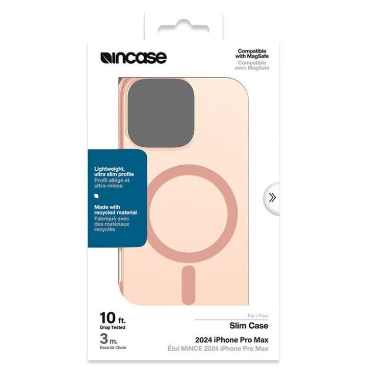 Incase Slim Case MagSafe dėklas iPhone 16 Pro Max, rožinis