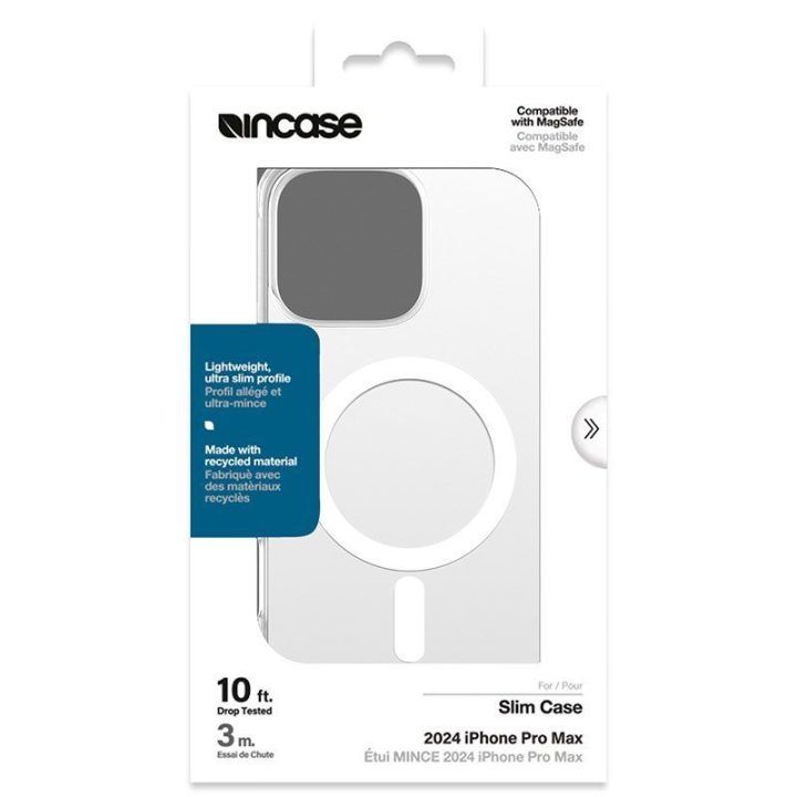 Dėklas iPhone 16 Pro Max Incase Slim MagSafe, permatomas