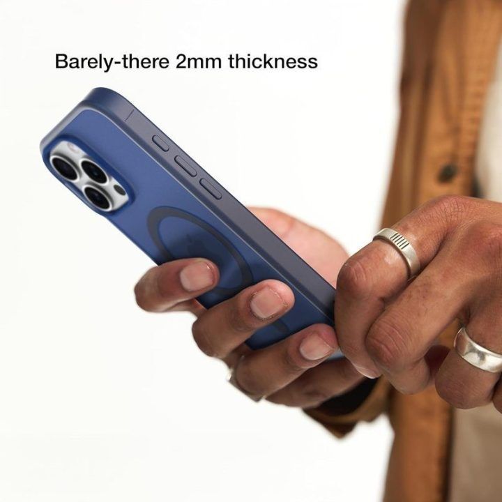 Dėklas Incase Slim Case MagSafe iPhone 16 Pro Max, mėlynas