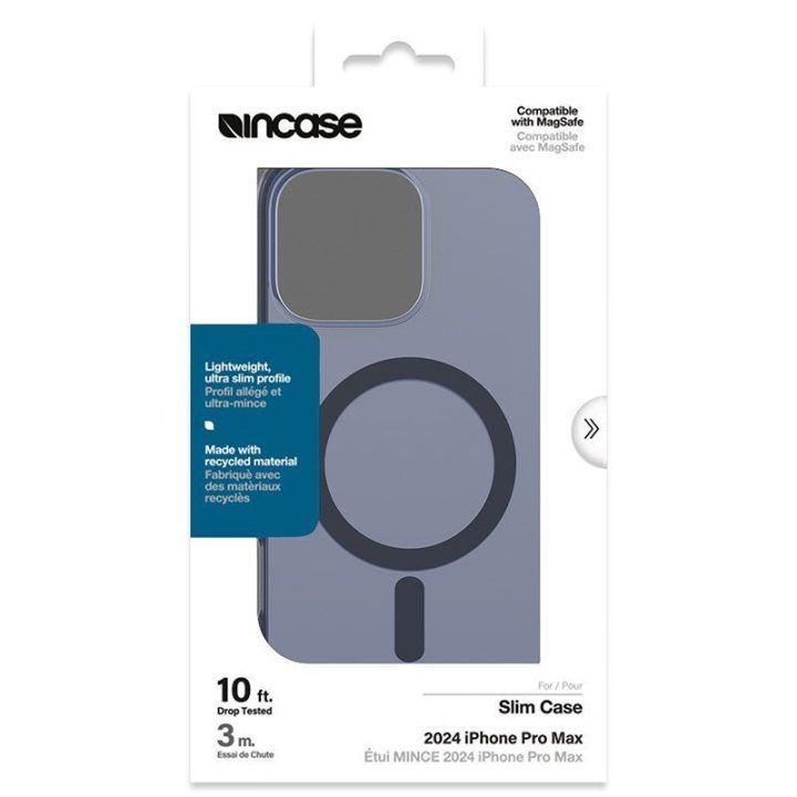 Dėklas Incase Slim Case MagSafe iPhone 16 Pro Max, mėlynas