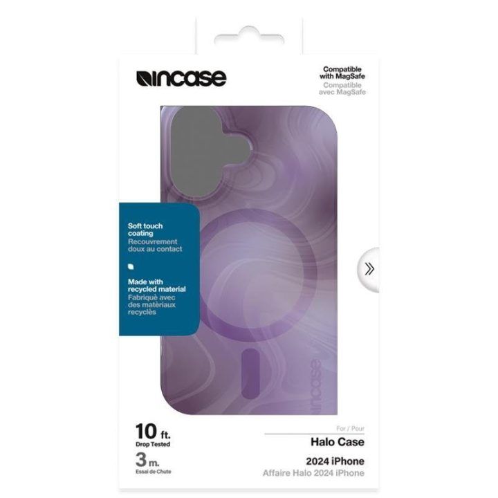 Dėklas iPhone 16 Incase Halo MagSafe, violetinis