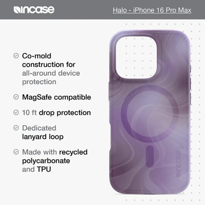 Dėklas iPhone 16 Pro Max Incase Halo MagSafe, alyvinis