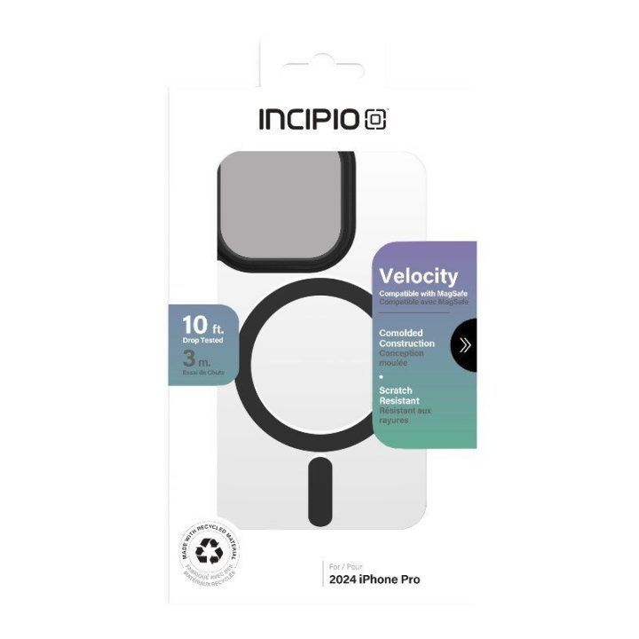 Dėklas iPhone 16 Pro Incipio Velocity MagSafe, juodas