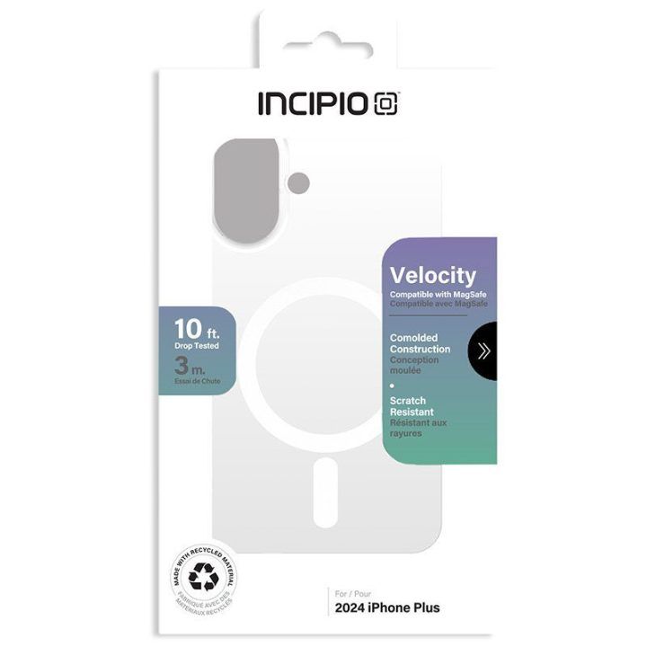 Incipio Velocity MagSafe dėklas iPhone 16 Plus, permatomas