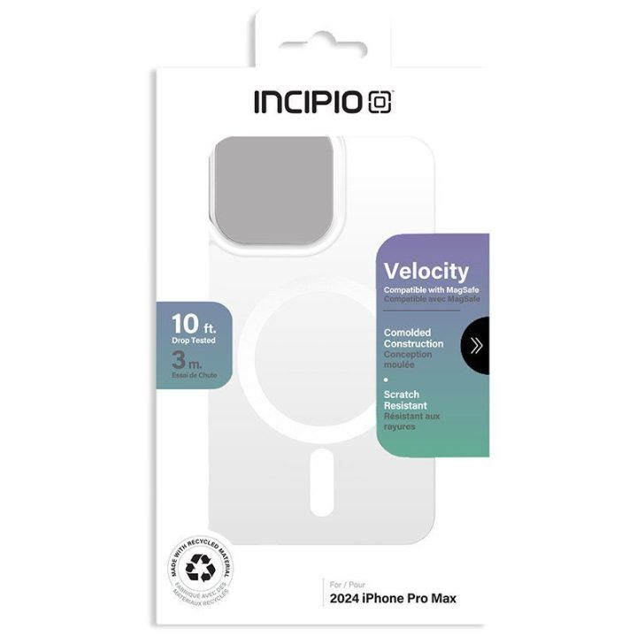 Dėklas Incipio Velocity MagSafe iPhone 16 Pro Max, permatomas