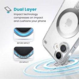 Permatomas dėklas iPhone 16 Speck Presidio Perfect-Clear MagSafe