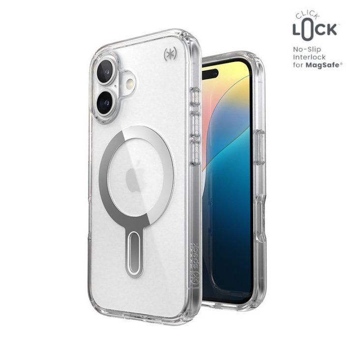 Permatomas dėklas iPhone 16 Speck Presidio Perfect-Clear MagSafe