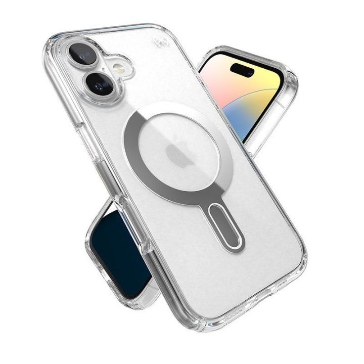 Permatomas dėklas iPhone 16 Speck Presidio Perfect-Clear MagSafe