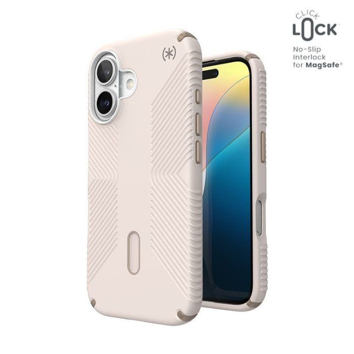 Dėklas iPhone 16 Speck Presidio2 Grip MagSafe, Bleached Bone