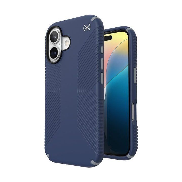 Dėklas Speck Presidio2 Grip iPhone 16, mėlynas