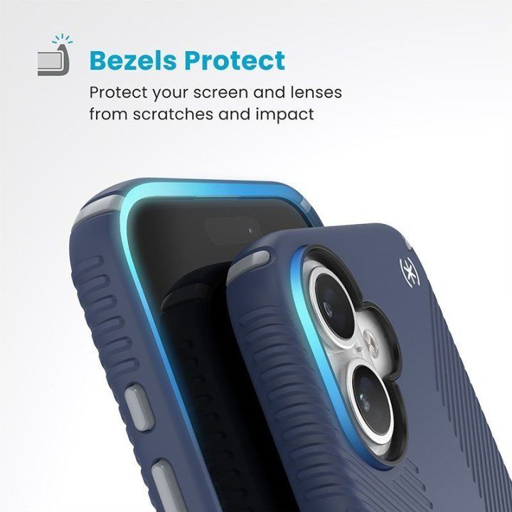 Dėklas Speck Presidio2 Grip iPhone 16, mėlynas