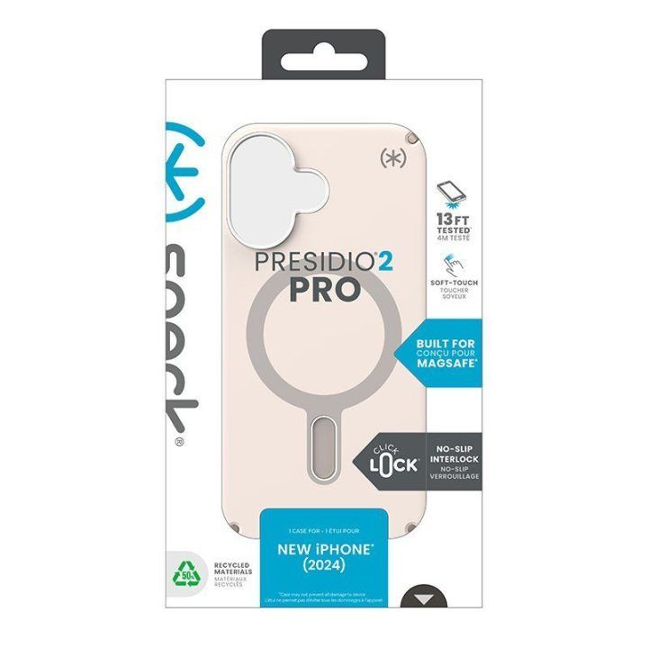 Dėklas iPhone 16 Speck Presidio2 Pro, Bleached Bone
